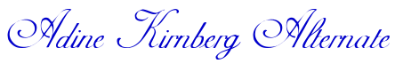 Adine Kirnberg Alternate шрифт